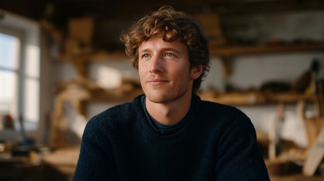 A documentary crew filming a craftsperson in a small workshop, close-up shots of tools and textures while the interviewer guides heartfelt conversation — artisanal storytelling, human-interest