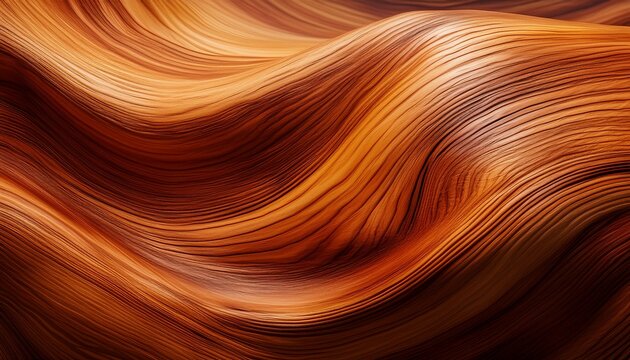 smooth curved wood grain pattern in warm amber tones