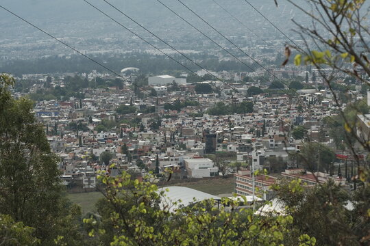 Latin American city of Morelia seen from the south