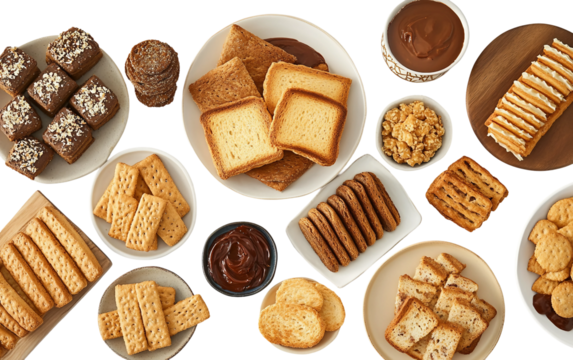 Stylish arrangement of Australian snacks emphasizing traditional recipes and joyful holiday gathering isolated on transparent background PNG