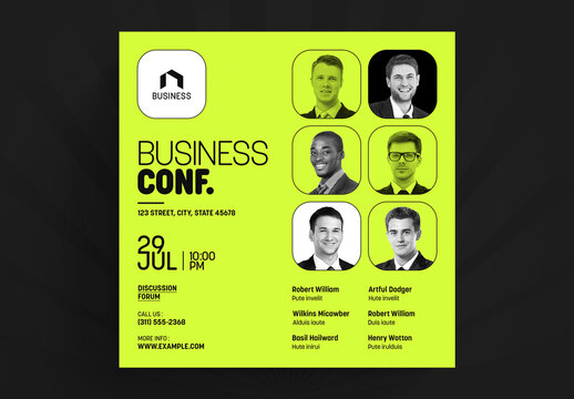 Business Conference Social Media Post Layout