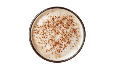 Cappuccino with thick foam and cinnamon sprinkled on top served in a warm coffee cup for cozy mornings isolated on transparent background PNG