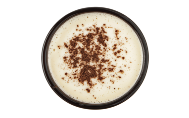 Delicious cappuccino with smooth foam and sprinkled cinnamon for comforting and visually appealing coffee experience isolated on transparent background PNG