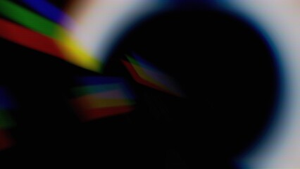 Dark abstract background with RGB color split glitch effect and chromatic aberration texture