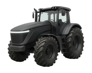 Fototapeta premium Electric tractor featuring a sloped nose and a horizontal light strip at the front.