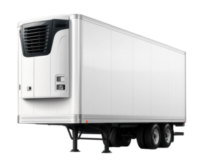 Refrigerated trailer featuring built-in drainage and flush door handles.