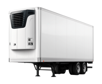 Refrigerated trailer featuring built-in drainage and flush door handles.