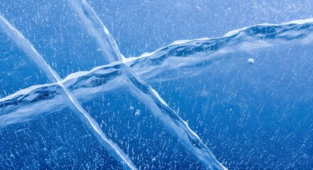 Blue ice texture background cracked frozen water surface winter pattern abstract cold nature design detail