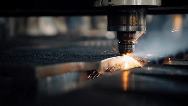 Closeup medium shot showing embedded laser cladding process in forging illustrating intricate metal layer integration beneath the surface under controlled laser exposure.