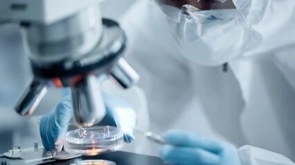 Technician inspects machined piece using precision instruments for quality control in a hightech factory environment
