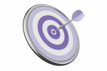 A dart hitting the center of a target, symbolizing precision and accuracy. The dart is perfectly centered in the bullseye