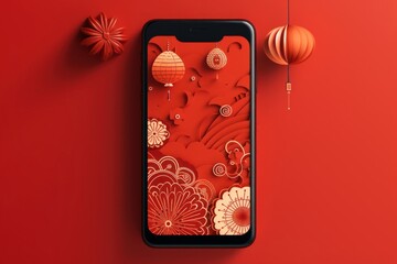 Chinese new year phone celebration electronics.