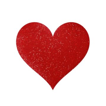 Heart icon shape red white background.