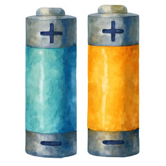 Watercolor Batteries Power and Energy Cells