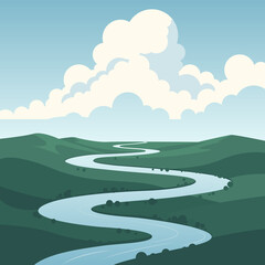 peaceful quiet river