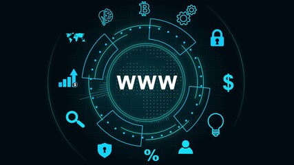 World wide web concept globe icon set. Planet web symbol set. Planet icon with world wide web sign. - Powered by Adobe