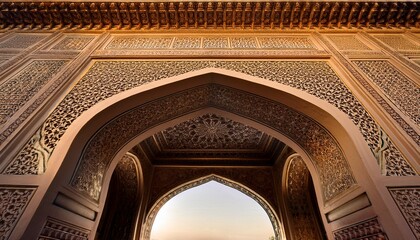 ornate archway with patterned panels