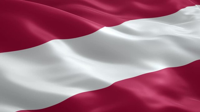 Latvian flag waves gracefully, a symbol of national pride and identity, perfect for cultural events and patriotic displays with vibrant color