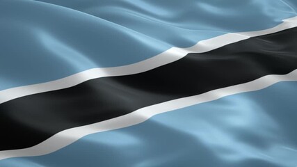 Dynamic Botswana flag waving gently, perfect for national pride, global events or patriotic themes with a soft blue and elegant flow in motion
