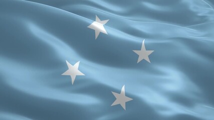 Micronesia flag waving gently in the breeze, patriotic symbol of the Federated States, vibrant national pride and identity, oceania country