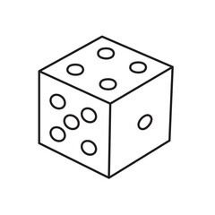 Dice line art illustration