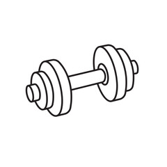 Dumbbell line art illustration