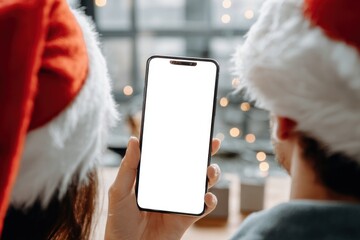 Festive smartphone holiday celebration