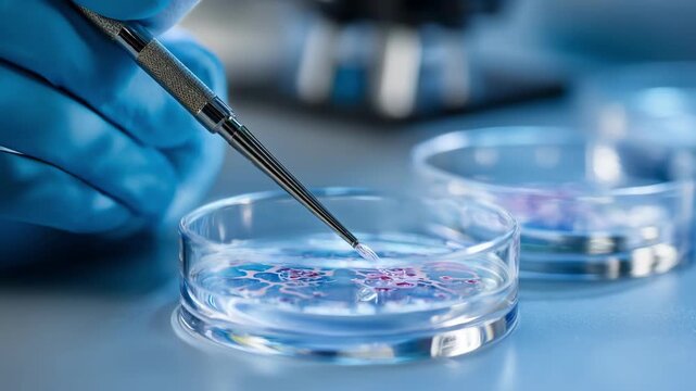 Closeup of a technician applying biocompatible plating on a medical implant showcasing safetyfocused hypoallergenic coatings with precision and care.
