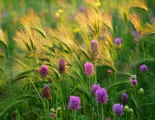 abstract summer background showcasing vibrant green grass and hedgehog cereals featuring dactylis glomerata to enhance the seasonal atmosphere with natural textures and colors