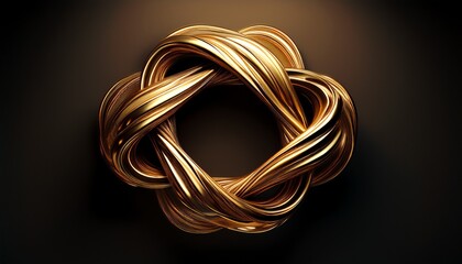 abstract 3d rendering of a complex knot shape with smooth surfaces and dramatic lighting against a black background