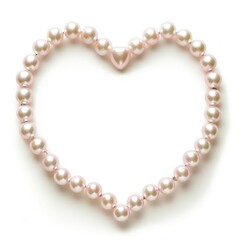 Coquette heart shape white pearl frame accessories accessory necklace.