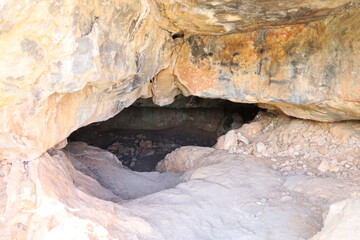 the entrance of the Maria cave near Malia, Crete