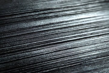 Thin Parallel Lines In Metallic Silver Against Dark Charcoal Contemporary Minimalist Graphic Design