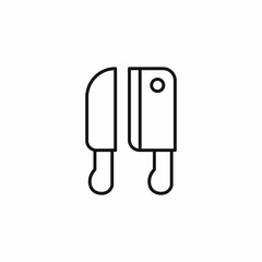 butcher knives icon sign vector