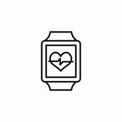 fitness watch icon sign vector
