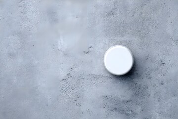 Minimalist White Round Button On Clean Concrete Wall Simple Modern Architectural Detail Urban Design Element