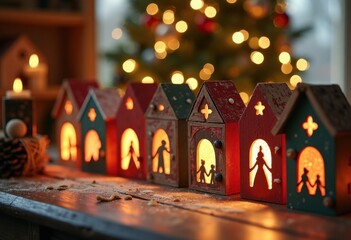 Enchanting Advent Calendar Countdown Artwork Beautifully Crafted Window Panels Magical Surprises Intricate Details