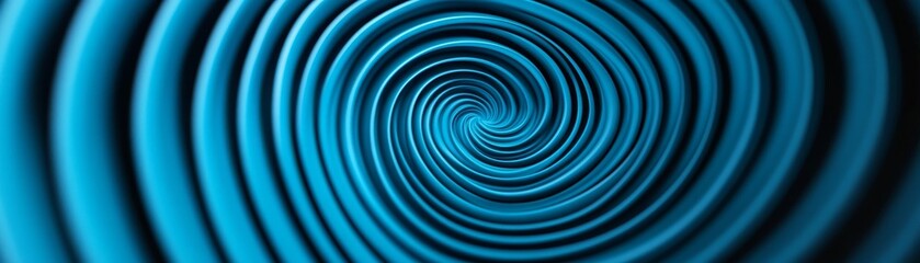 Blue Abstract Spiral Hypnotic Depth, abstract, spiral