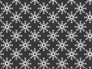 Black Gothic Floral Pattern

