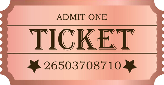 ticket, voucher or coupon template for discounts and promotions in VIP style with a metallic gradient, for thematic printing, social media or web design