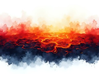 Fiery Lava Landscape
