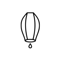 Ornate Hanging Middle Eastern Lantern Outline