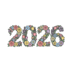 Floral Spring 2026 Vector Illustration3