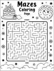 Mazes Coloring pages for kids