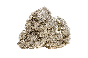 A vivid pyrite gemstone with a cubic structure, displaying a metallic golden shine and sharp angles. Ideal for striking decor with rich brilliance.