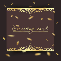 Elegant Gift Voucher Sale with Ornament Simple design. Design for invitation, certificate, gift coupon, ticket or voucher