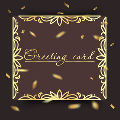 Elegant Gift Voucher Sale with Ornament Simple design. Design for invitation, certificate, gift coupon, ticket or voucher