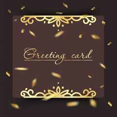 Elegant Gift Voucher Sale with Ornament Simple design. Design for invitation, certificate, gift coupon, ticket or voucher