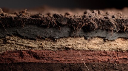 Layered soil cross-section — earth strata study