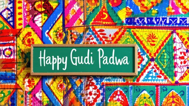 Happy Gudi Padva, traditional Indian background. bringing joyful new beginnings